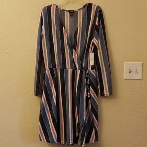 Long sleeve wrap dress